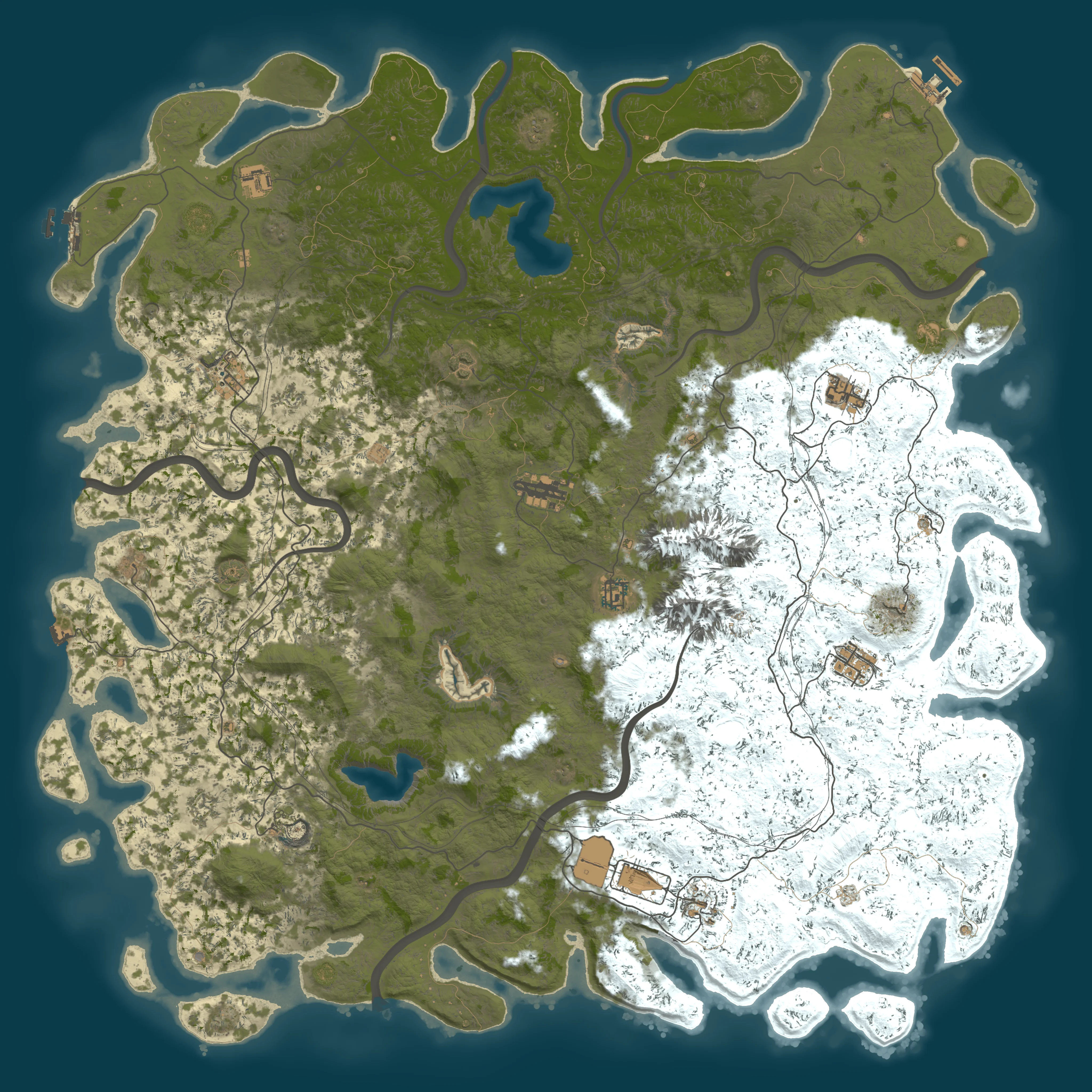 Rendered map for seed 3500