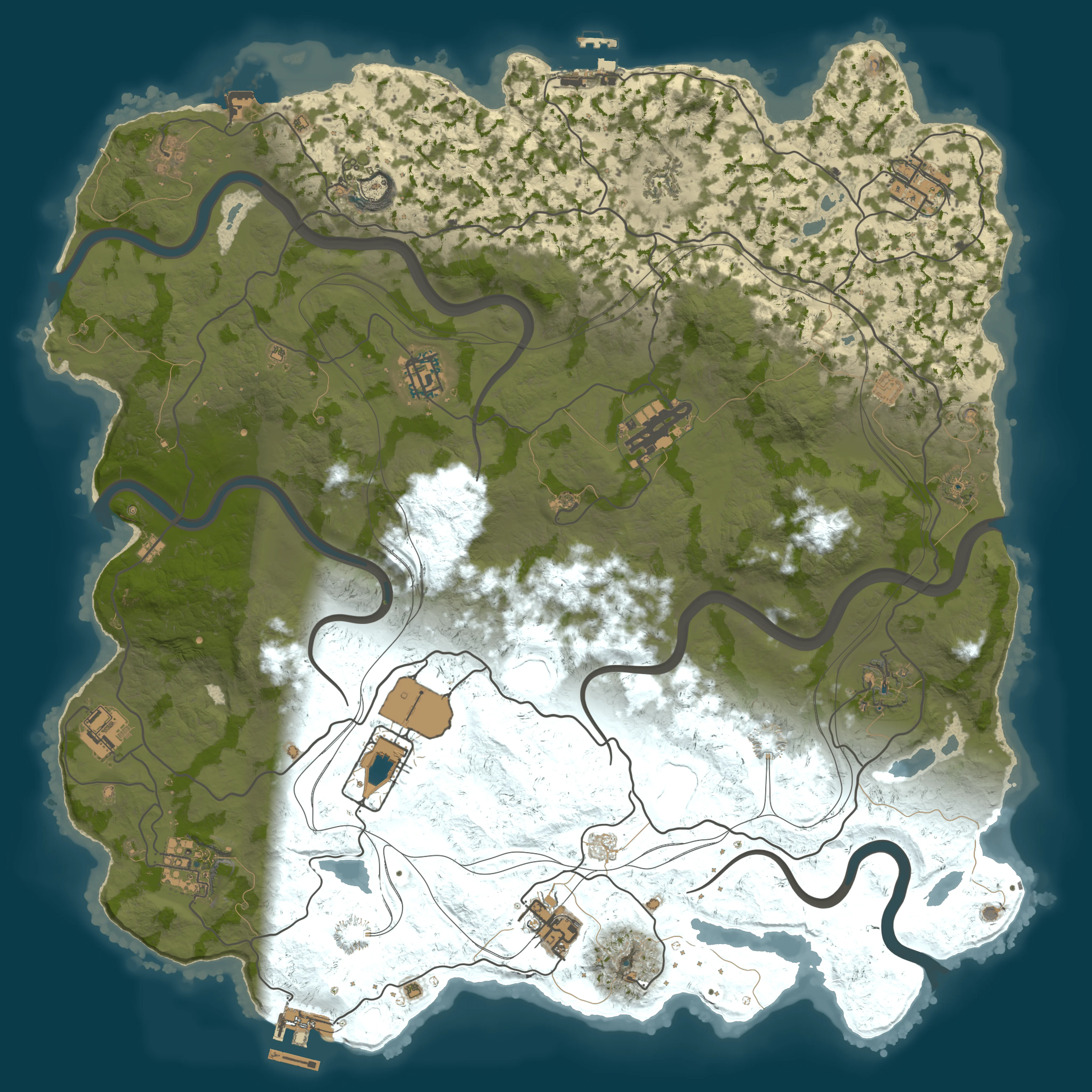 Rendered map for seed 2813