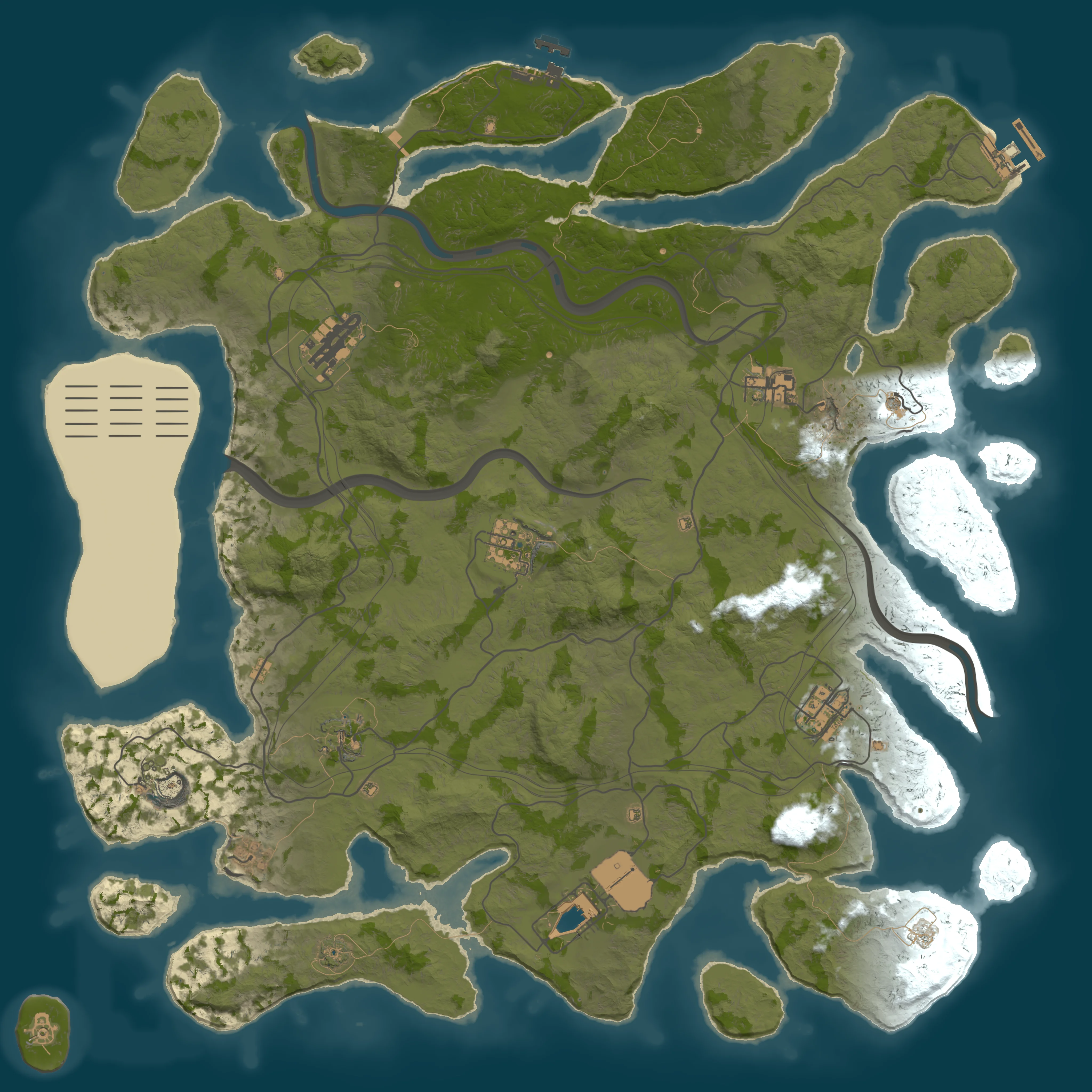 Rendered map for seed 12345