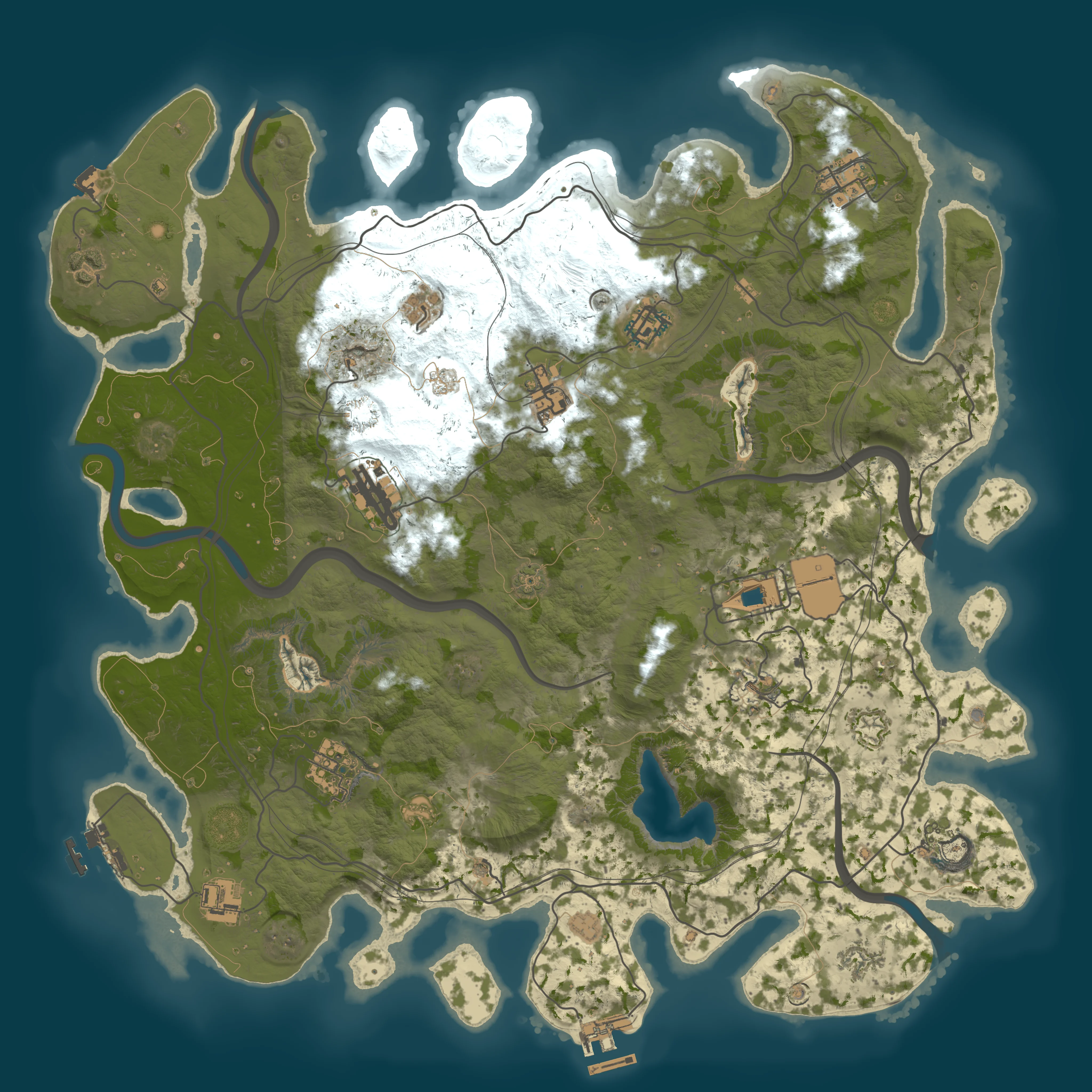 Rendered map for seed 92507869