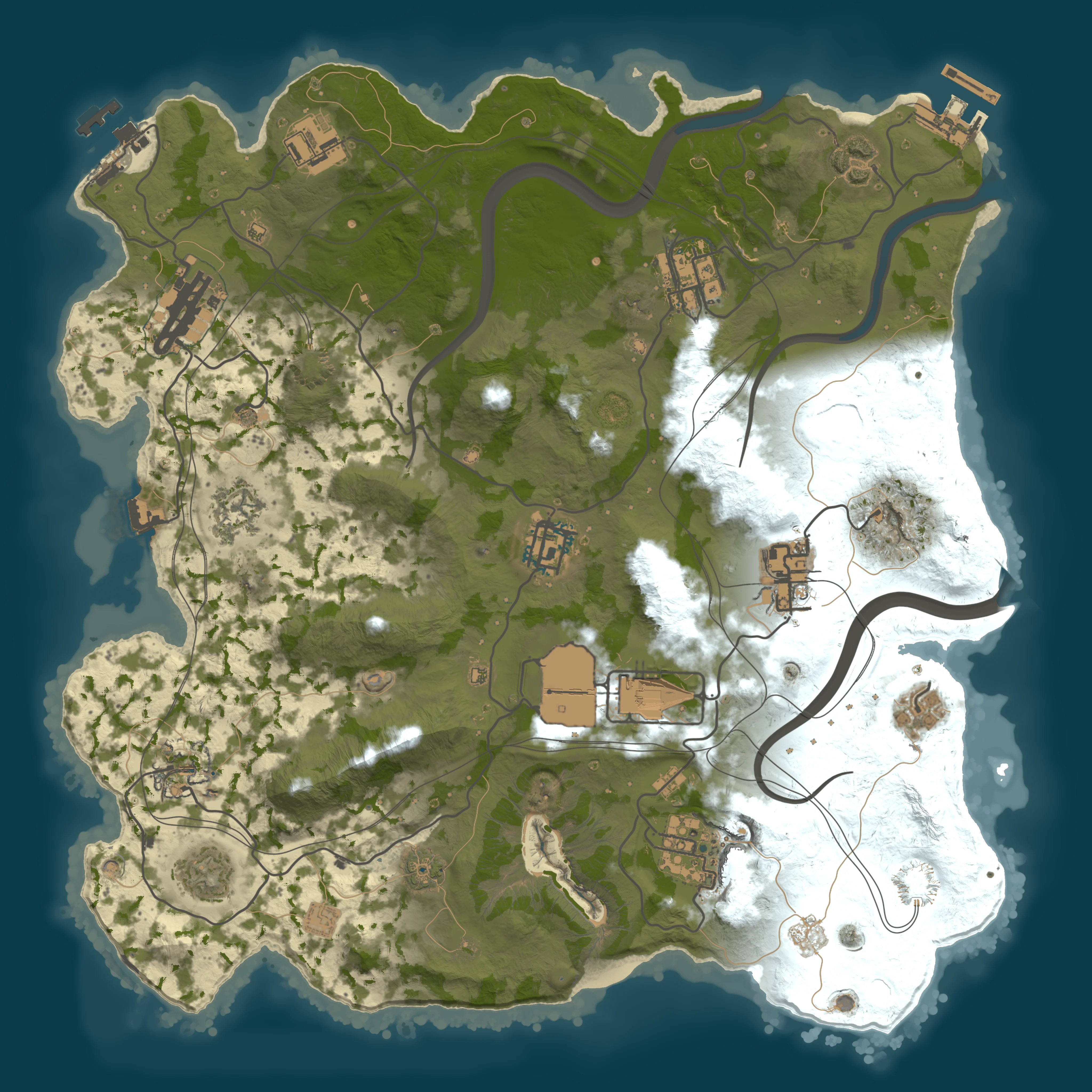 Rendered map for seed 13707