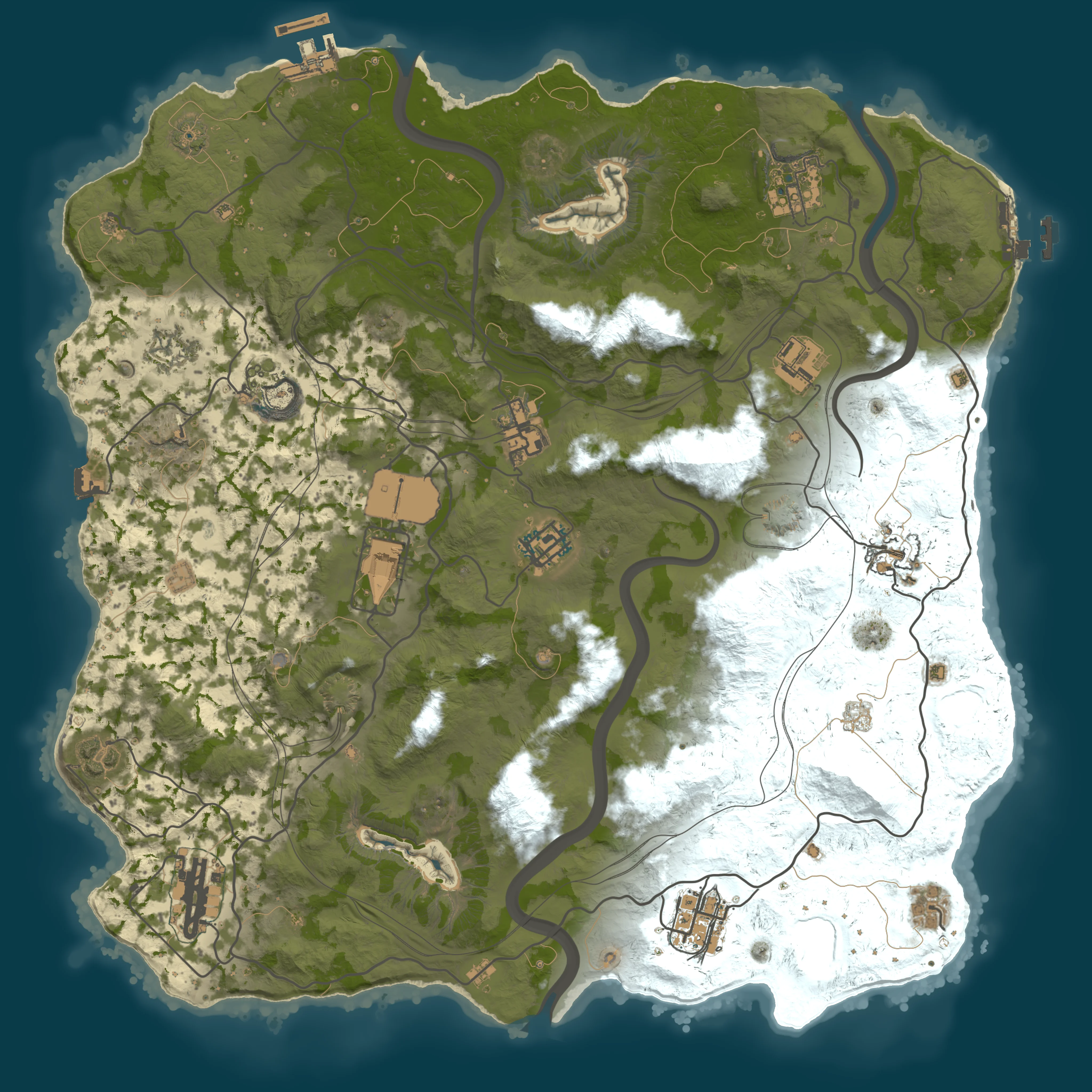 Rendered map for seed 13998