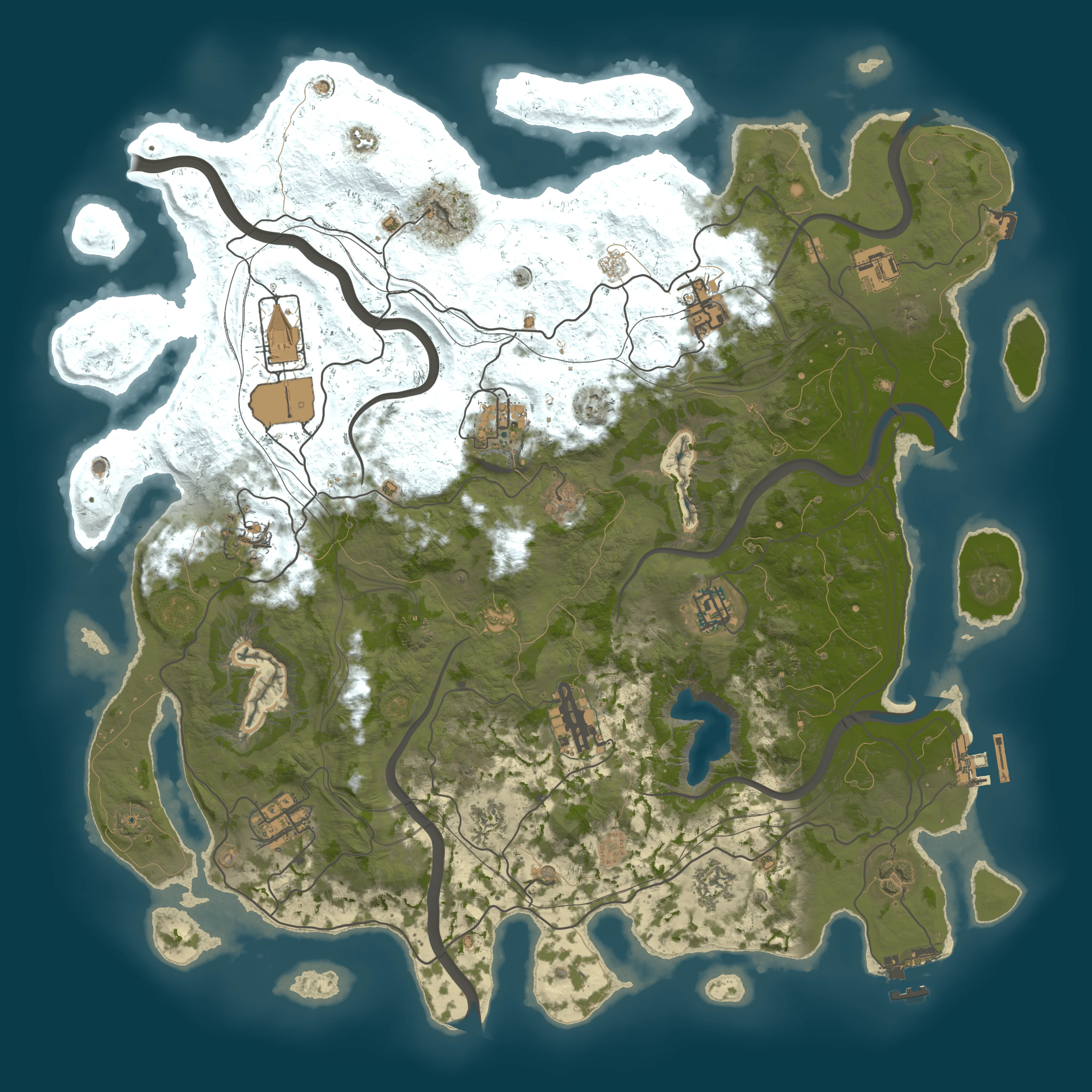 Rendered map for seed 92053423