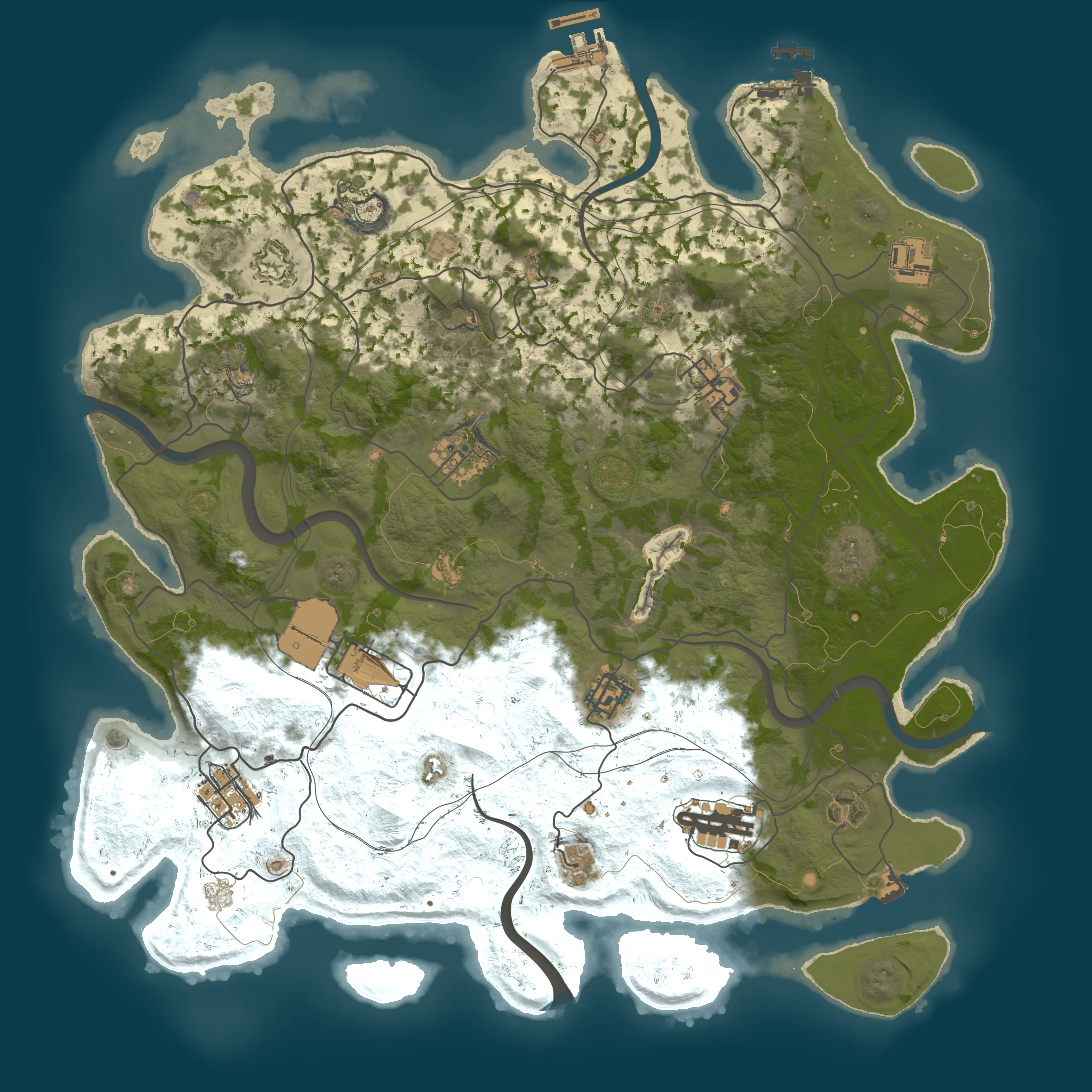 Rendered map for seed 77777777