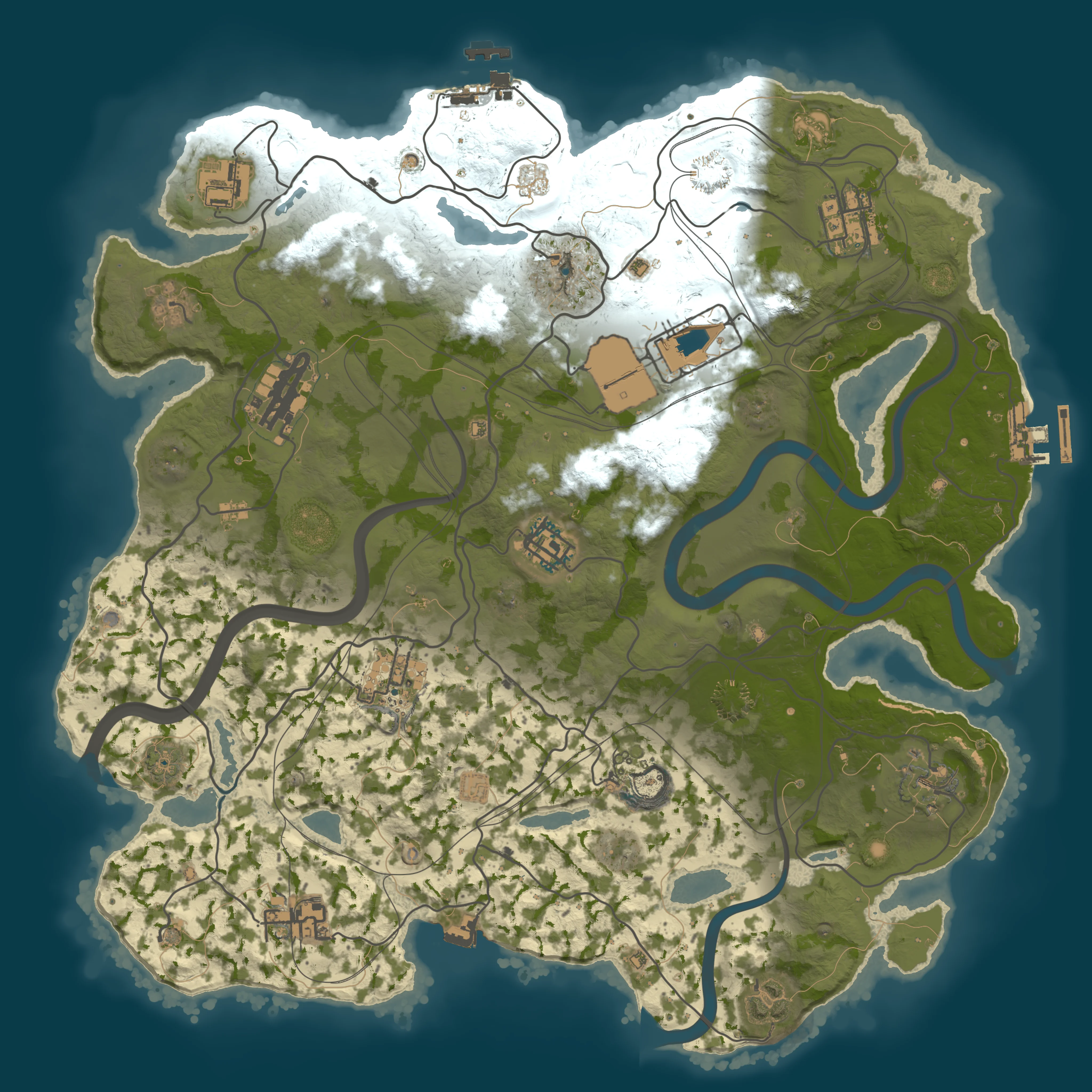 Rendered map for seed 87231280