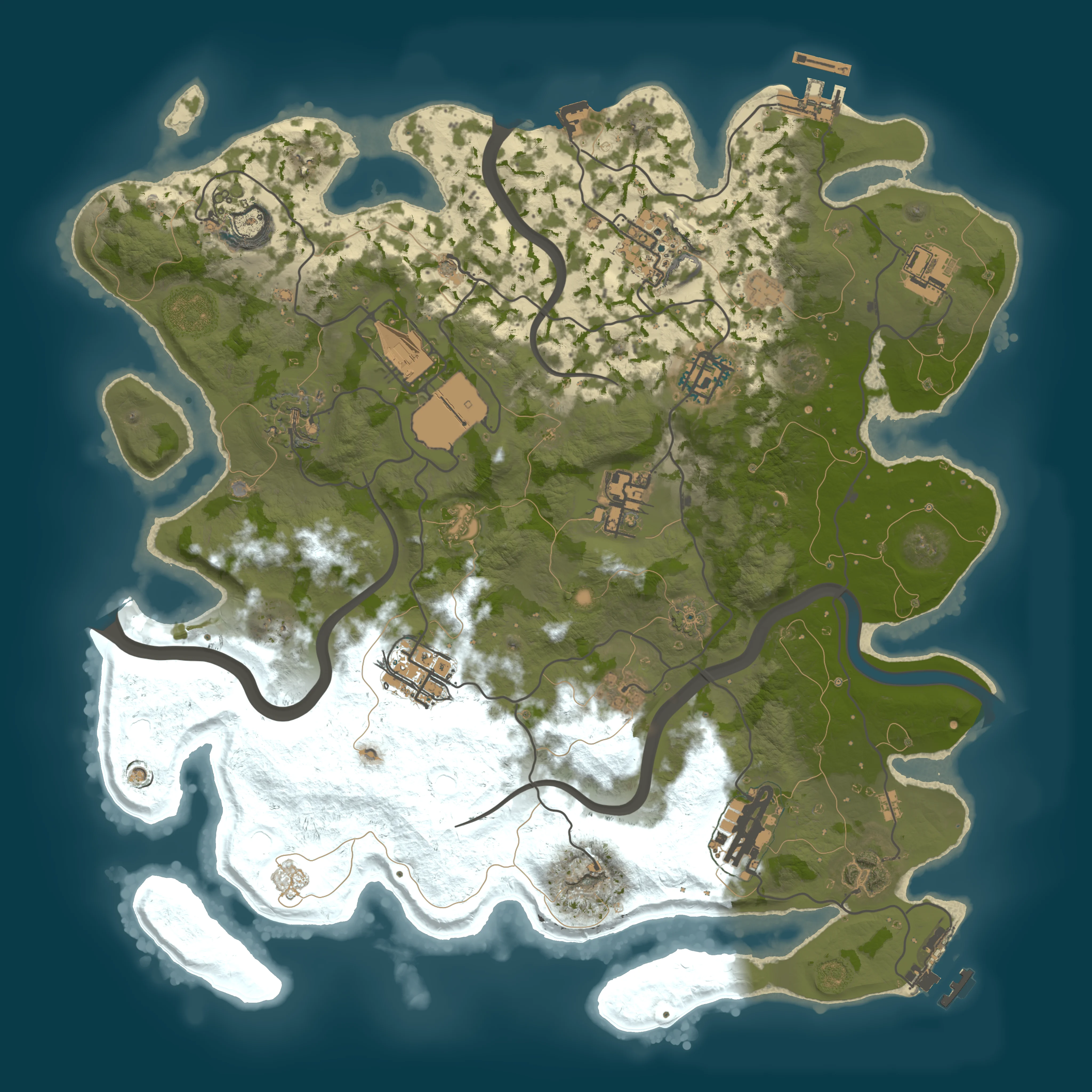Rendered map for seed 898064