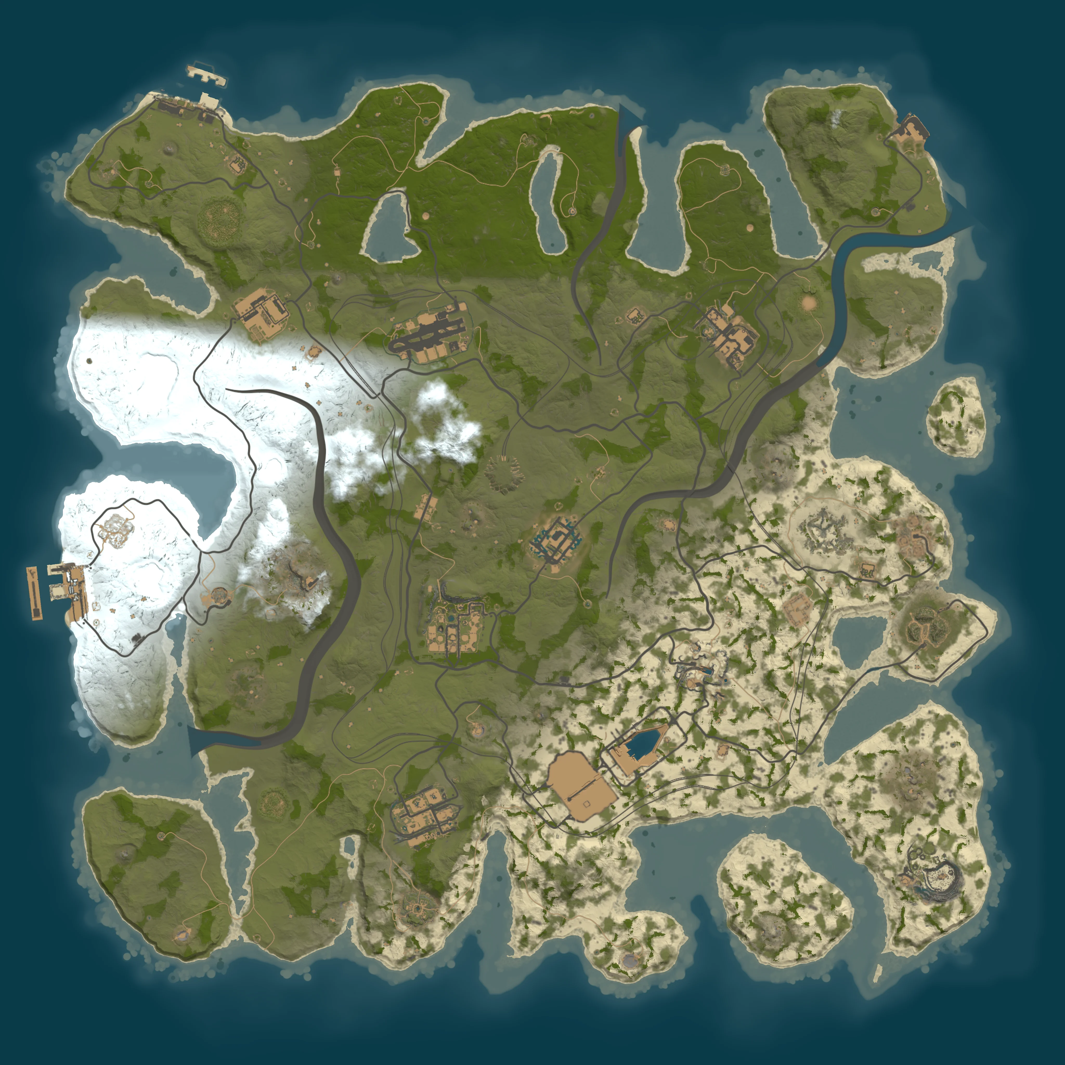 Rendered map for seed 1305910209
