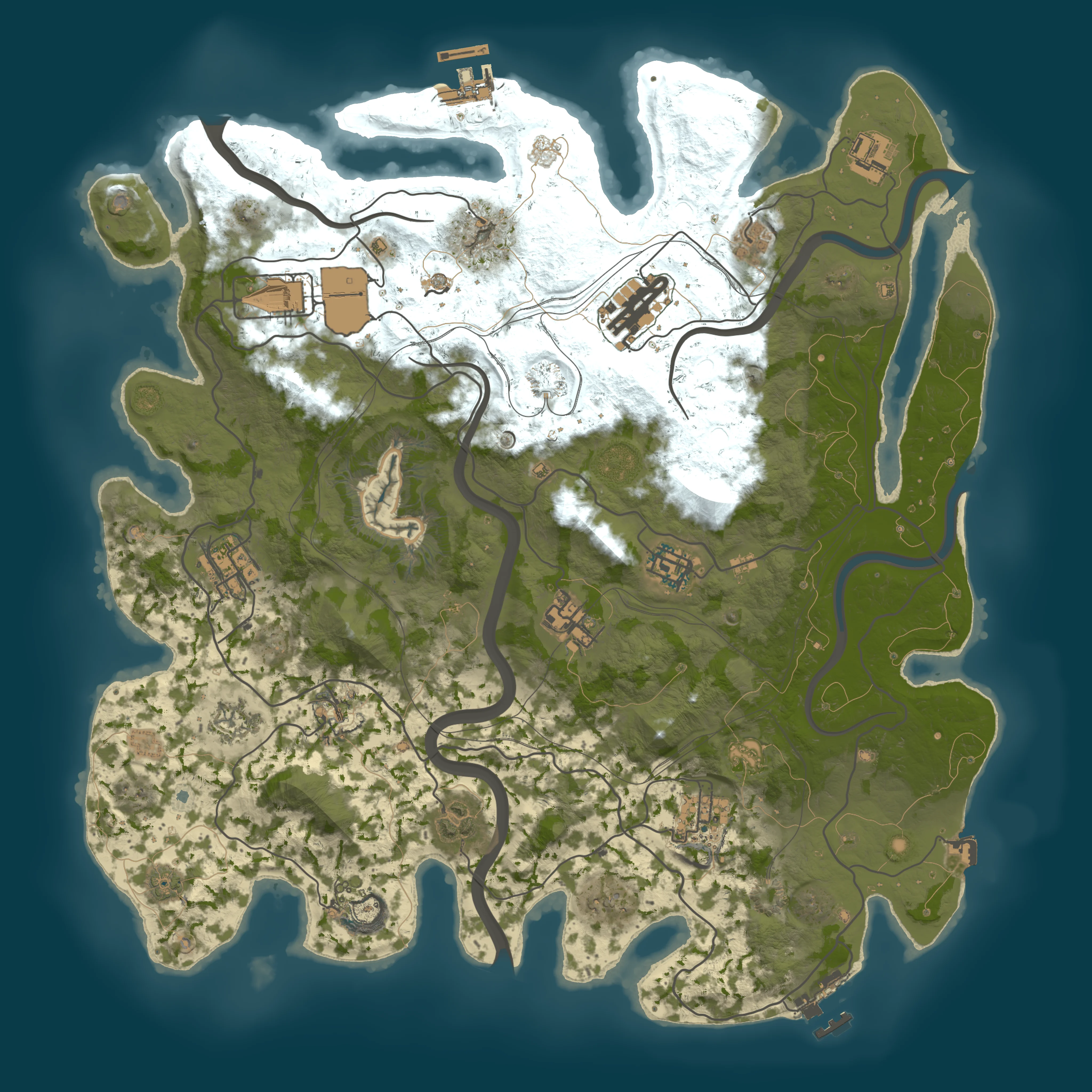 Rendered map for seed 1289664704