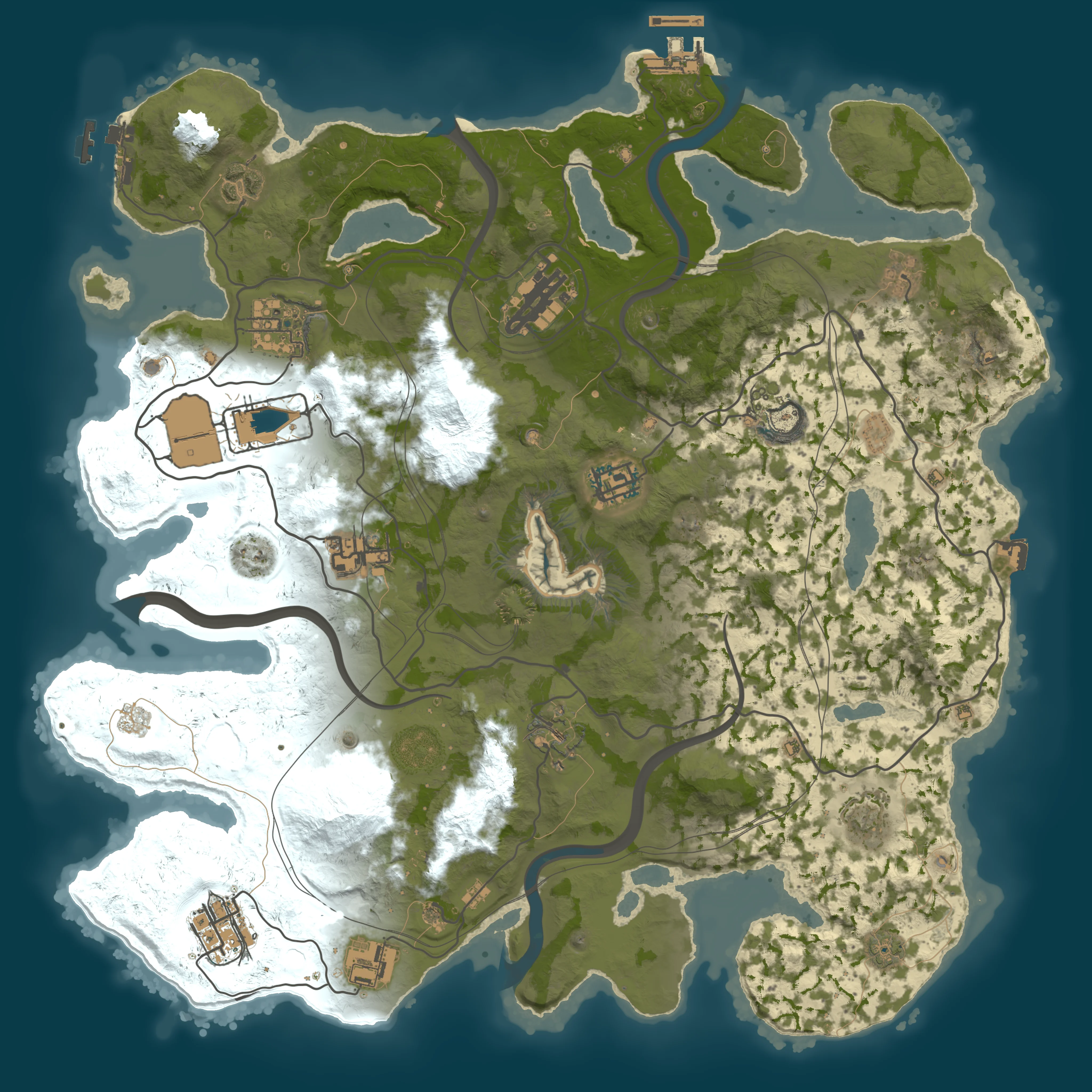 Rendered map for seed 6734
