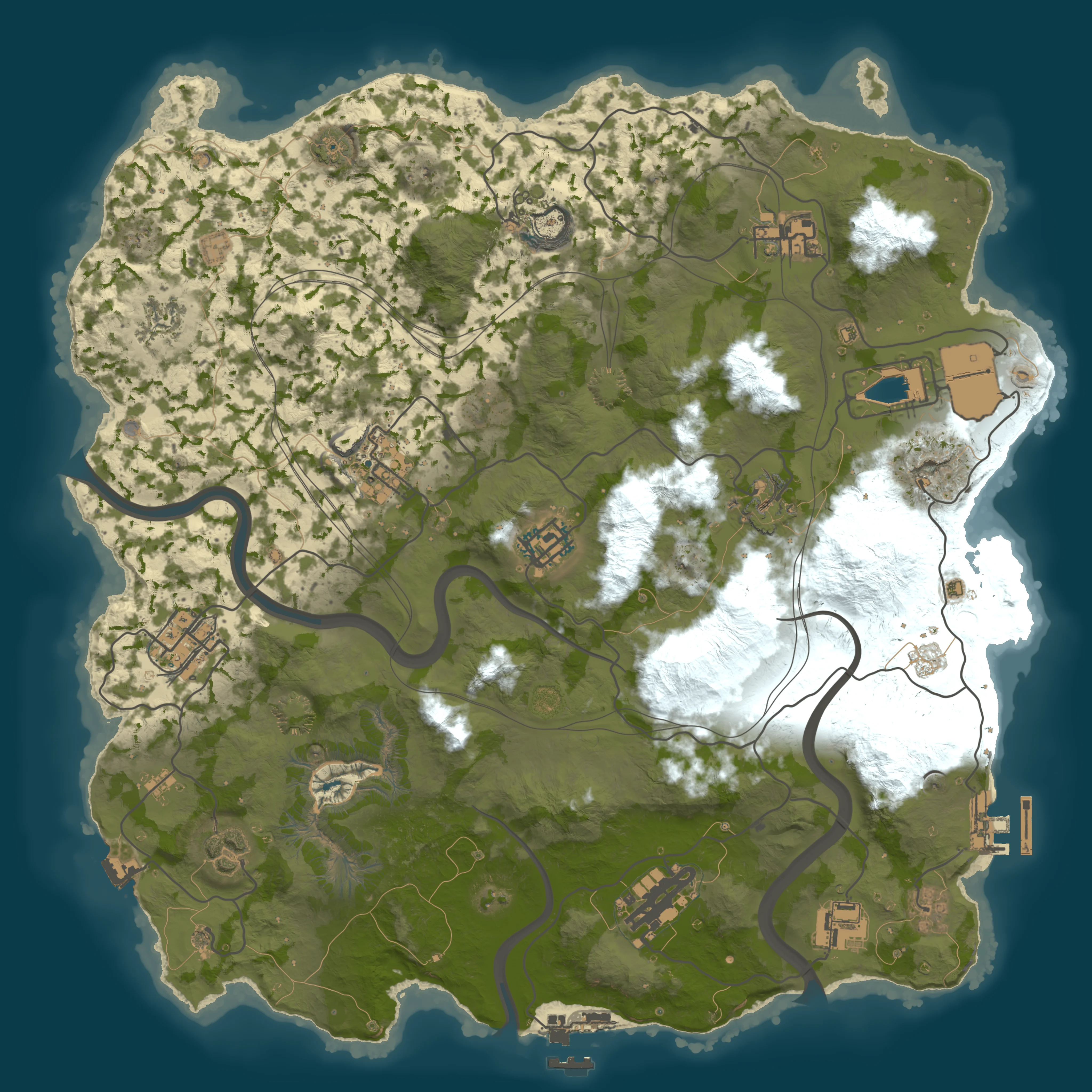 Rendered map for seed 13998