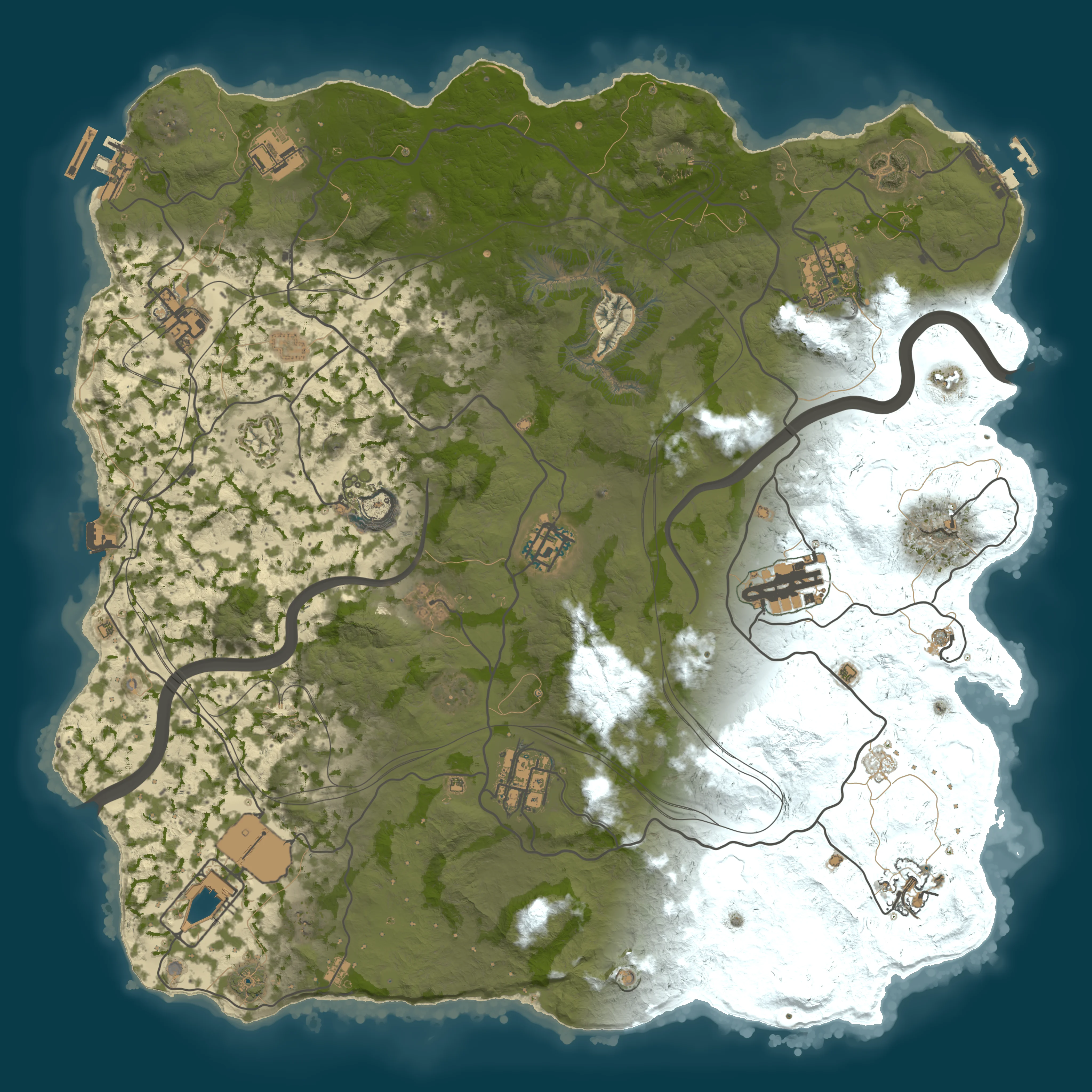 Rendered map for seed 4564
